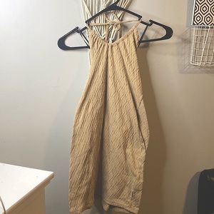 Light brown halter top dress !great for the fall ! From H&M
